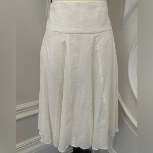 Ralph Lauren 100% Linen White Skirt (Size 10)